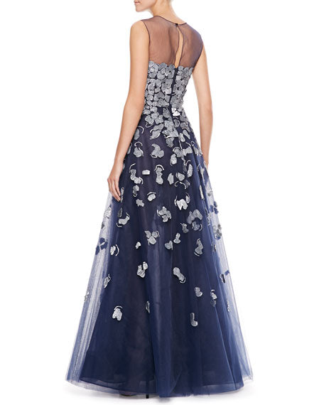 Oscar de la Renta Blue Gown