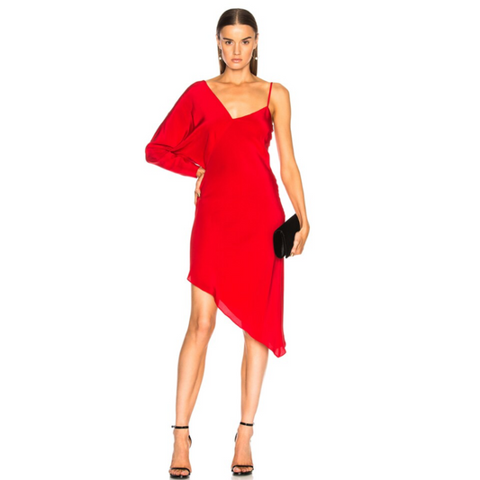 Michelle Mason Red Silk Dress