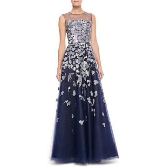 Oscar de la Renta Blue Gown